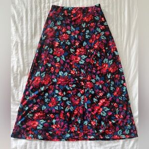 Pull&Bear Midi Floral Skirt